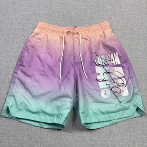 Jordan DNA HBR Poolside Swim Trunks Shorts Men S Multicolor Ombre Mesh Lined‎
